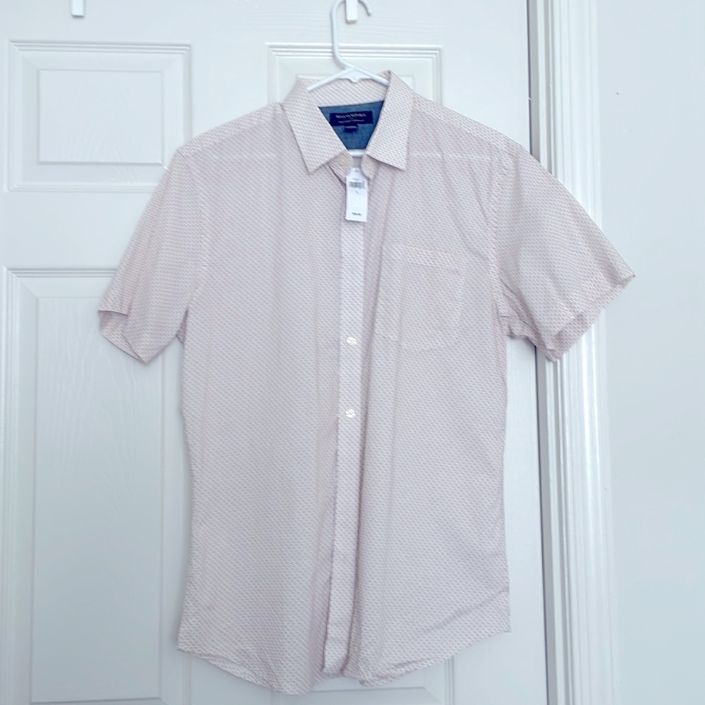Short sleeve banana republic print white and red.